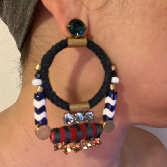 J Crew mixed media chandelier earrings - Picture 3 of 3